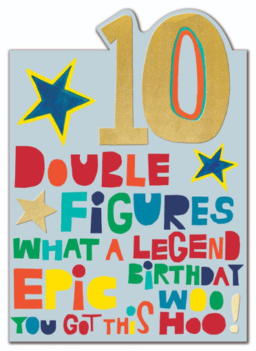 Picture of 10 BDAY CARD DOUBLE FINGERS-LEGEND EPIC BDAY